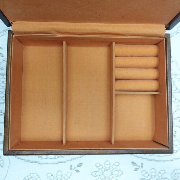 Vintage 1987 Rosalco Commodore Wood Jewelry Box Carved Ducks Mallard Design - Picture 11 of 13